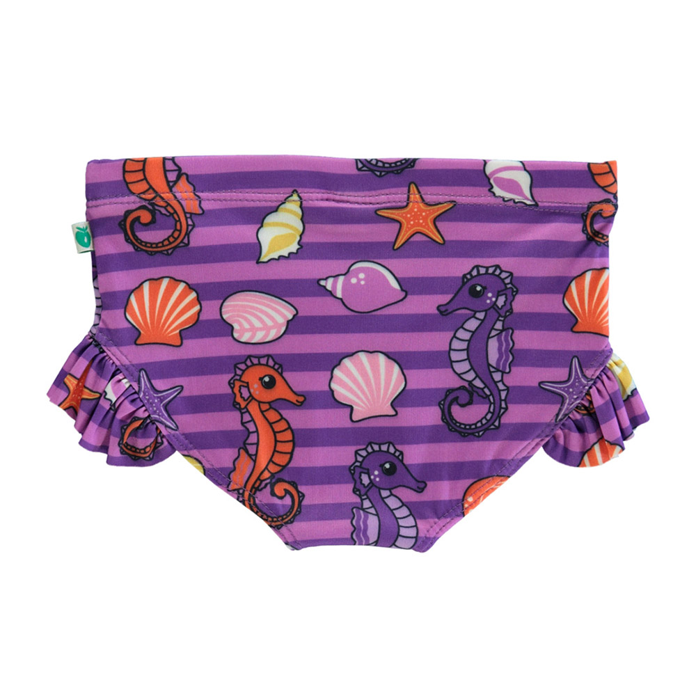 Smafolk - Seahorses Print UV50 Swimming Trunks - Purple