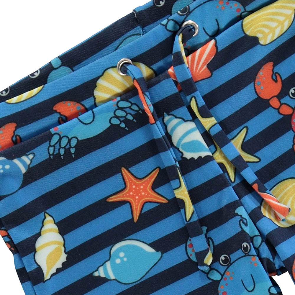 Smafolk - Crabs Print UV50 Swimming Shorts - Blue