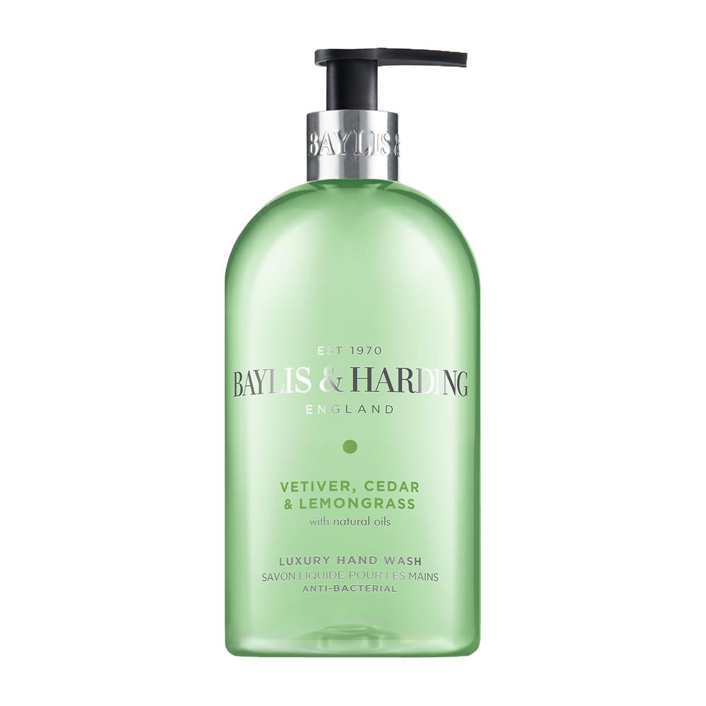 Baylis & Harding - Signature Vetiver Cedar & Lemongrass Anti-Bacterial Hand Wash - Woody & Aromatic Fragrance Vegan - 500ml