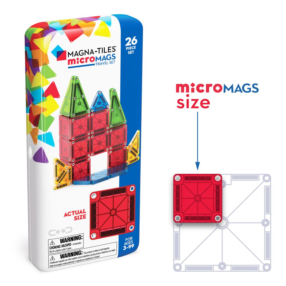 Magna-Tiles - MicroMags 26-Pc Travel Set