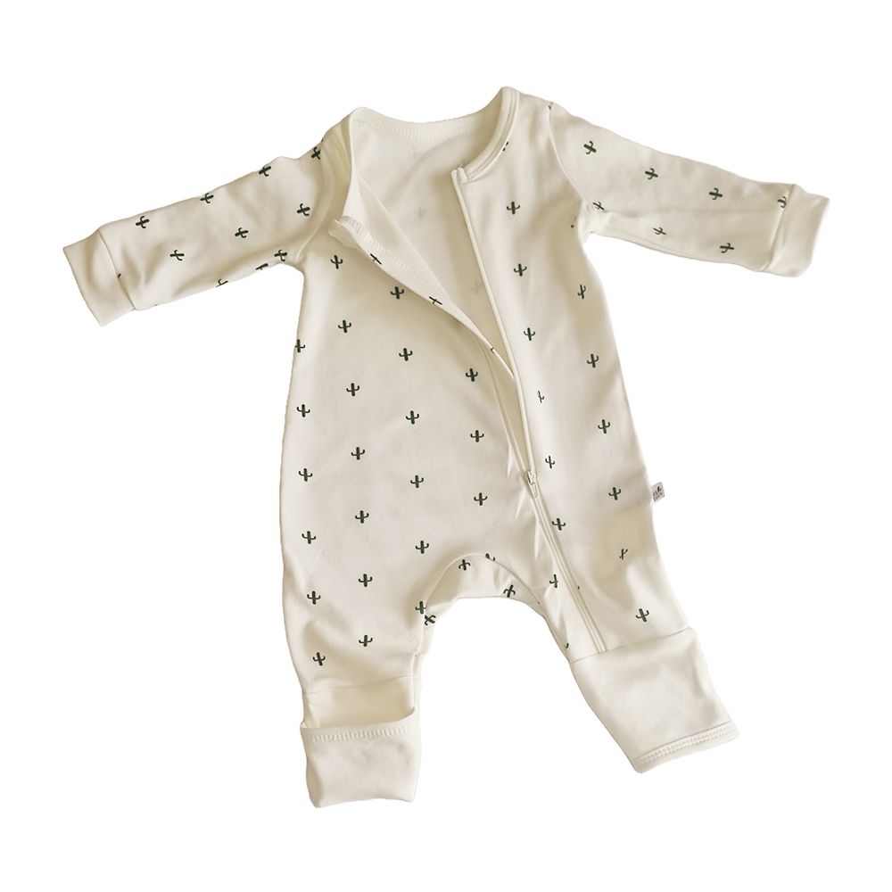 Tickle Tickle - Desert Spiky Zipup Sleepsuit - Off White