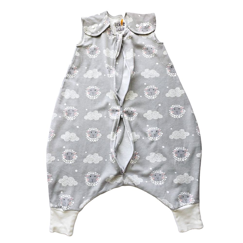 Tickle Tickle Organic Clothing - Cotton Sleeping Bag With Feet - Happy Flock