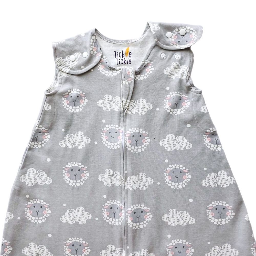 Tickle Tickle Organic Clothing - Cotton Sleeping Bag With Feet - Happy Flock