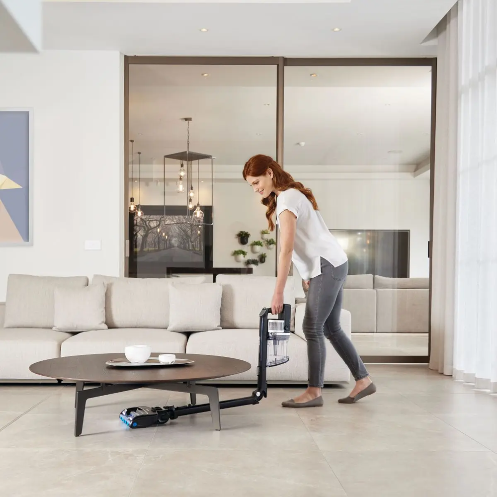 شارك - مكنسة كهربائية عصا لاسلكية للحيوانات الأليفة بتقنية منع التفاف الشعر - أسود