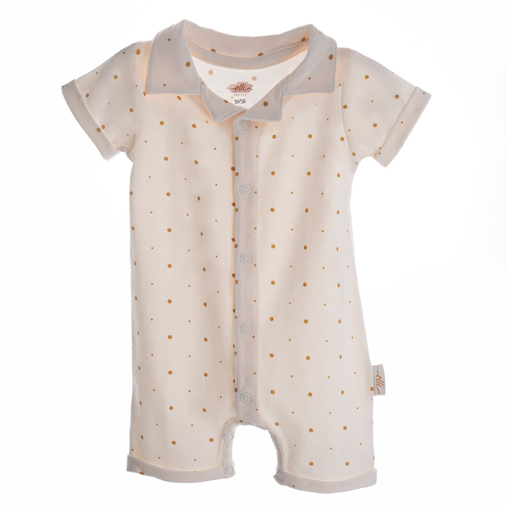 Elli Junior - Bamboo Shirt Suit With Golden Dots - Beige
