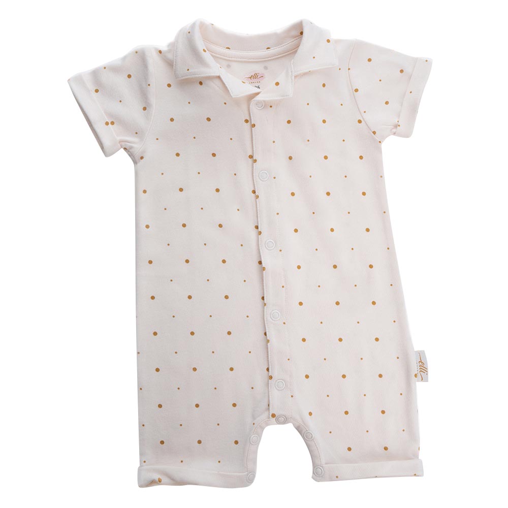 Elli Junior - Bamboo Shirt Suit With Golden Dots - Beige