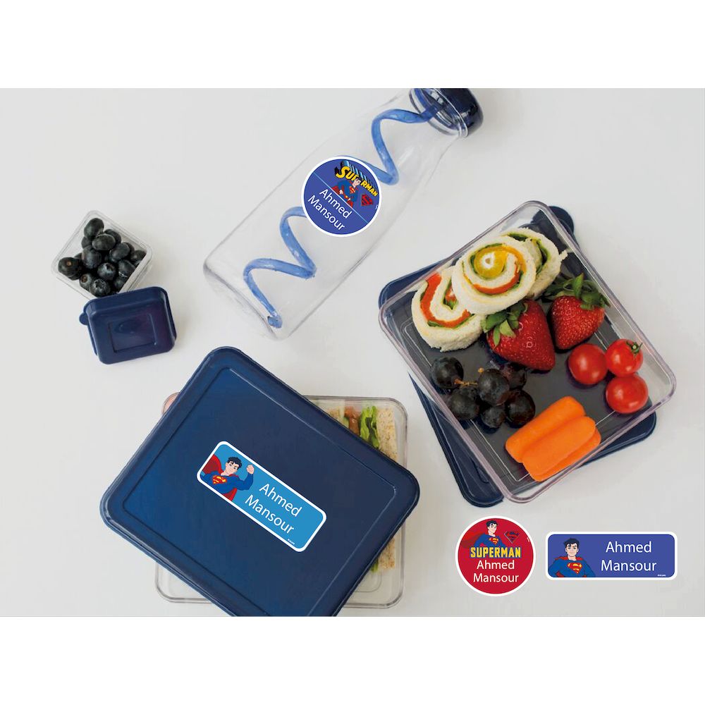 اسمك - ملصقات التسمية للأطفال - سوبر مان - عدد 74