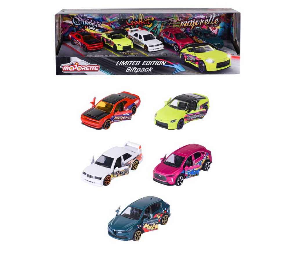 Majorette - Limited Edition Graffiti Car Set - Pack of 5
