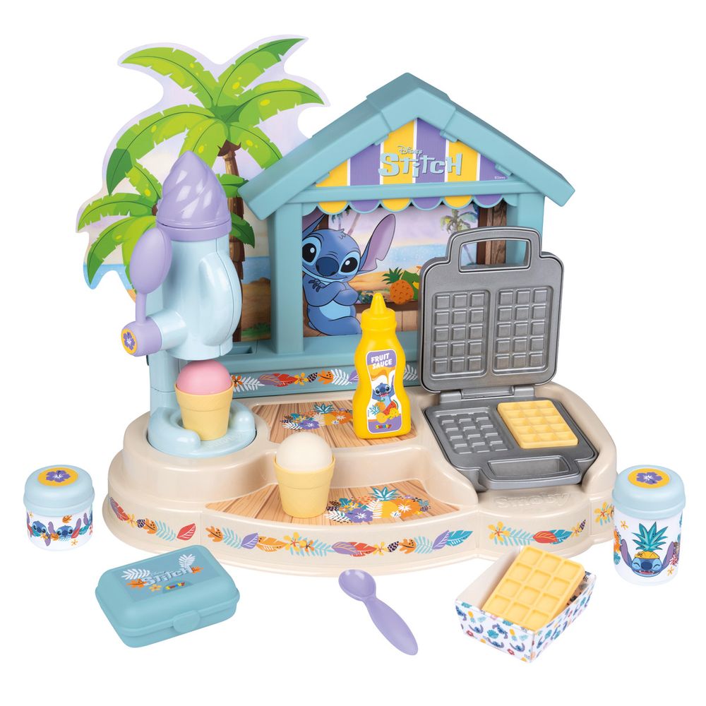 Smoby - Disney Stitch Gourmet Hut Beach Bar Pretend Playset - Multicolor