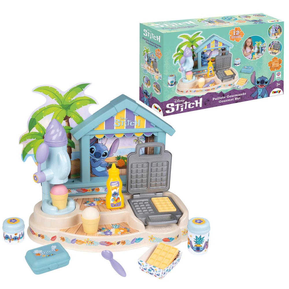 Smoby - Disney Stitch Gourmet Hut Beach Bar Pretend Playset - Multicolor