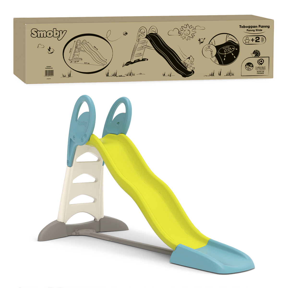 Smoby - Toboggan Funny Anti-UV Slide - Multicolor - XL