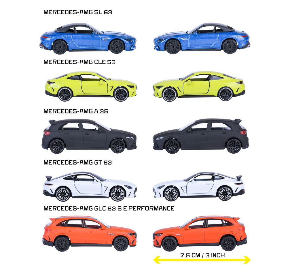 Majorette - Mercedes Car Set - Pack of 5