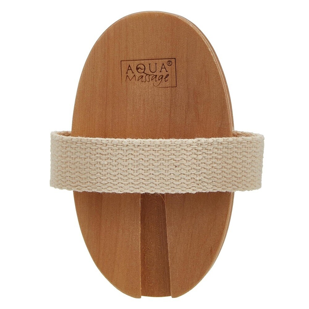 Aqua Massage - Corpo Relax Natural Wooden Body Massager Brush - Brown