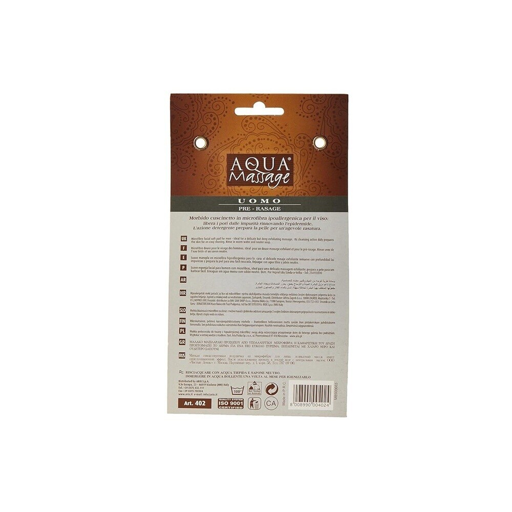 Aqua Massage - Uomo Microfiber Face Sponge - White