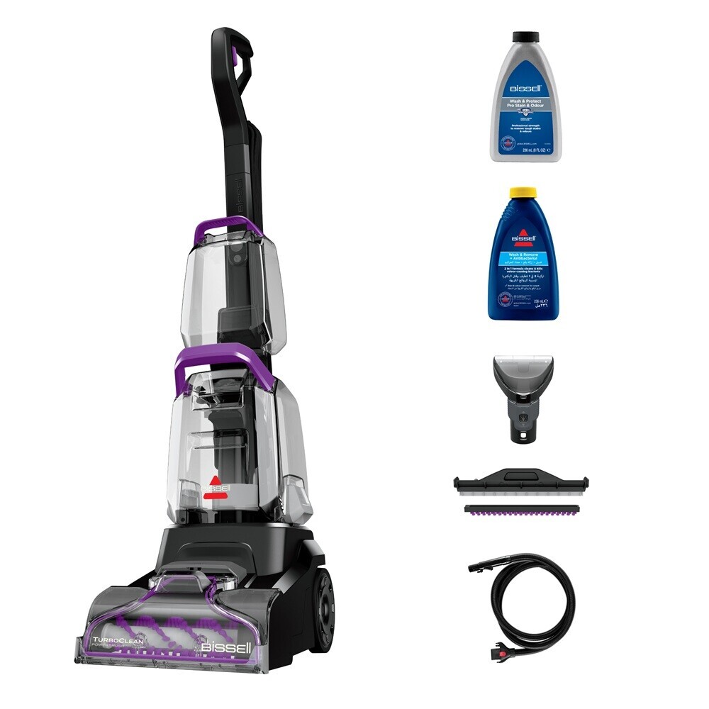 Bissell - Turboclean Powerbrush 4085k – Carpet Cleaner With 4 Row Brushroll - Powerful Suction - 2.1m Hose And 10cm Stain Tool - 2 Year Warranty