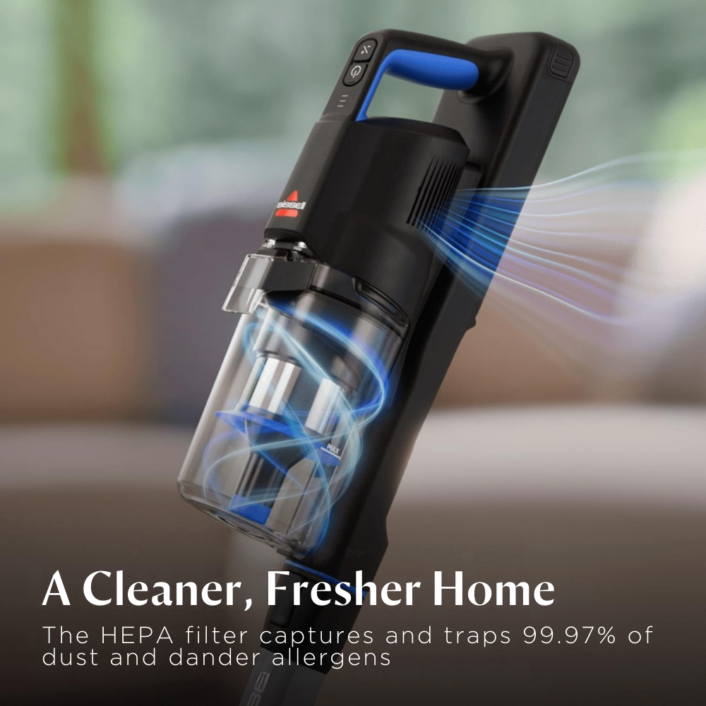 Bissell - Powerclean Furguard 4241k – 280w Self Standing Cordless Vacuum With Self Cleaning Brush Roll And Upholstery Tool With Led Headlights - 2 Year Warranty