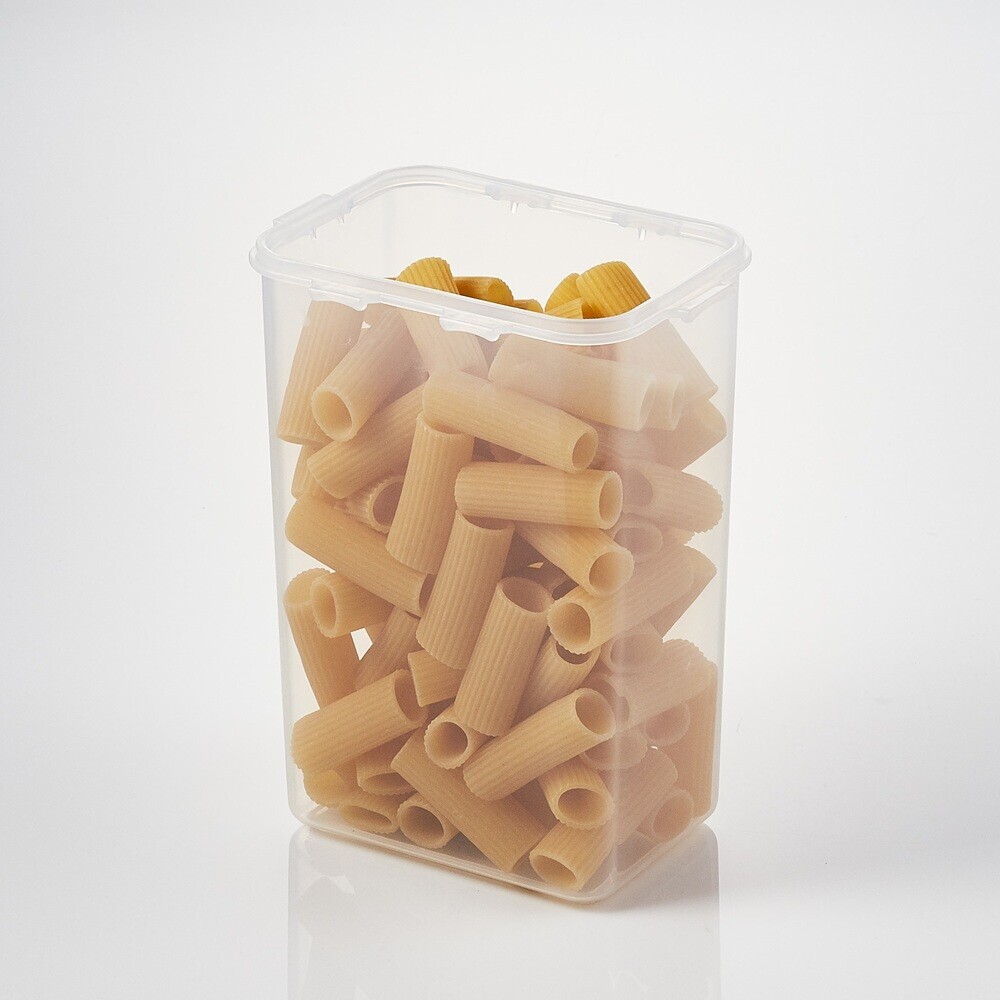 لوك&لوك – مجموعة حافظات طعام مستطيلة كلاسيكية – شفاف/أزرق – عدد 3  – 1.3 لتر