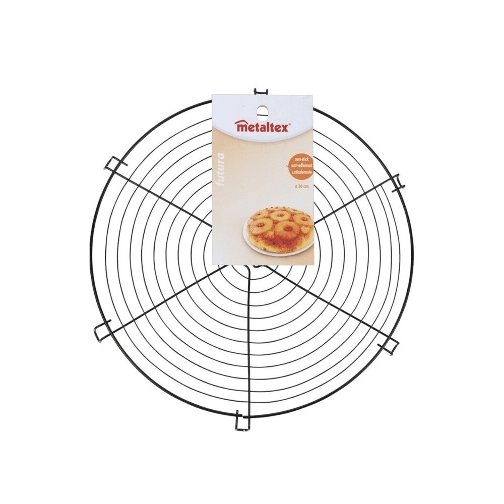 Metaltex - Futura Round Cake Cooler - Non Stick Cooling Rack - Epoxy Coated Steel - Pfas And Bpa Free - 30 cm