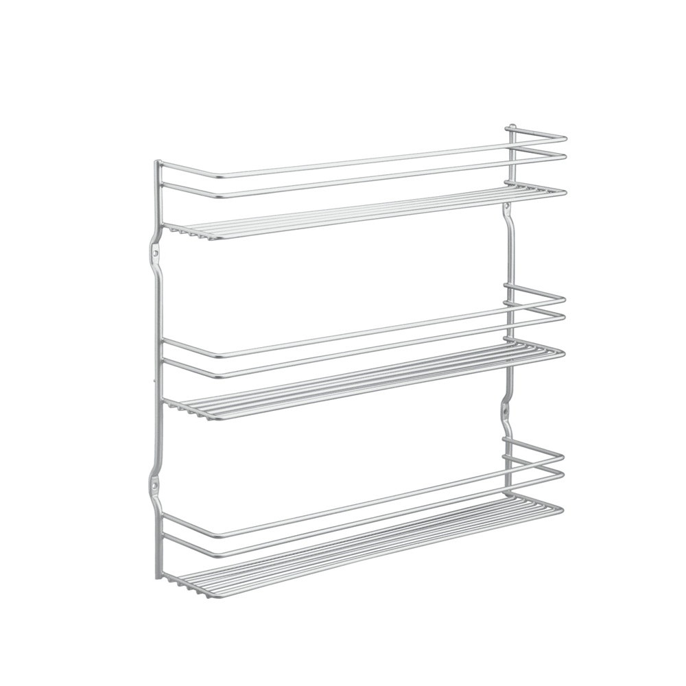 Metaltex - Spice Rack Pepito - 3 Layer Wall Or Cabinet Mounted Organizer - Polytherm Coating - Rust Resistant - Made In Italy