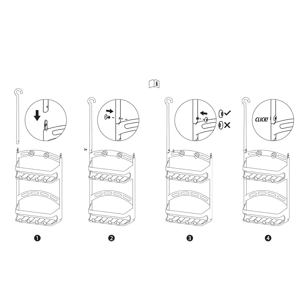 Metaltex - Shower-Flex Shower Caddy - White