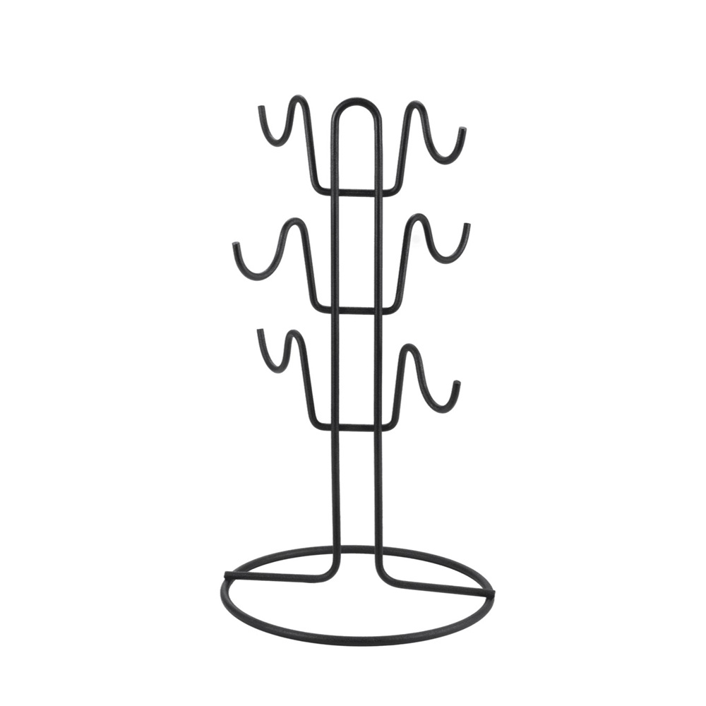 Metaltex - 6 Mug Holder - Mug Tree Stand For Cups - Holds Up To 6 Mugs - Touch Therm Coating - Lava