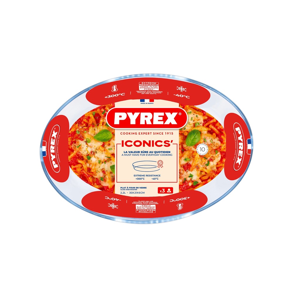 Pyrex Essentials Multipurpose Oval Roaster - 2 L