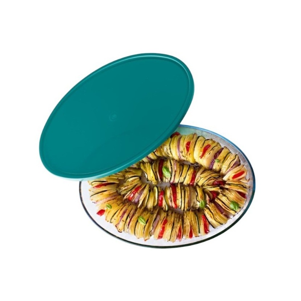 Pyrex Cook & Store Oval Roaster With Lid - Green - 3 L