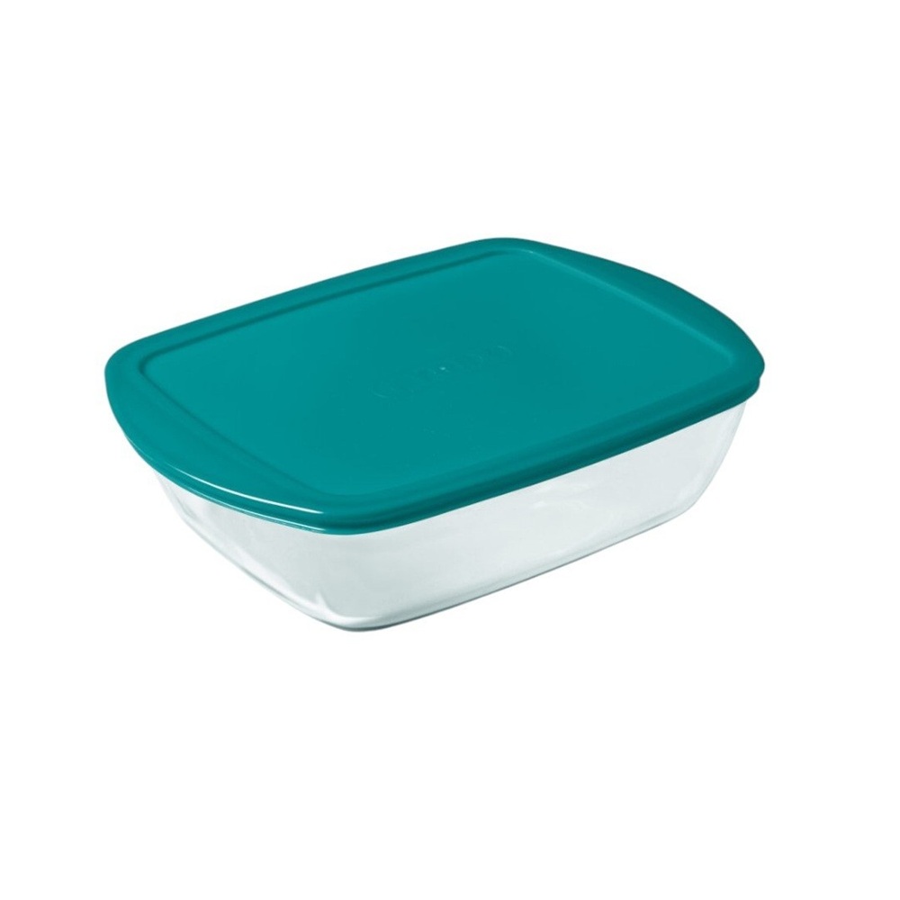 Pyrex Cook & Store Rectangular Roaster With Lid - Green - 2.5 L