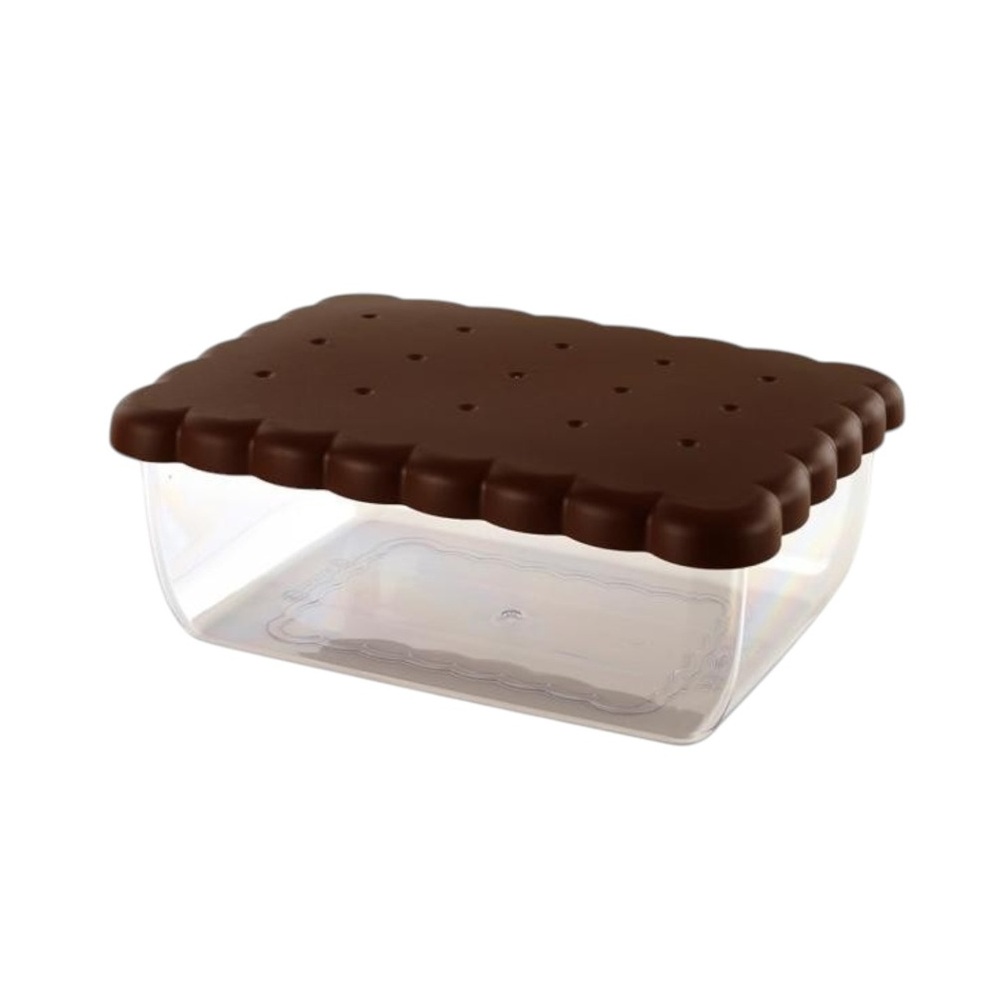 Snips - Biscuit Saver Rectangle With Freshness Lid – Brown - Made In Italy