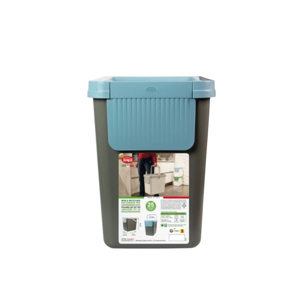 Snips - Recycling Bin - Light Grey Lid