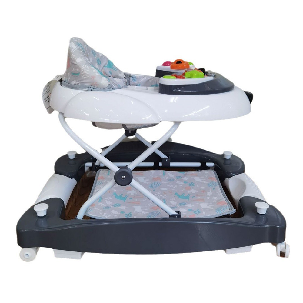 Little Learners - 2-In-1 Baby Walker And Jumper With Rocking Function - Grey