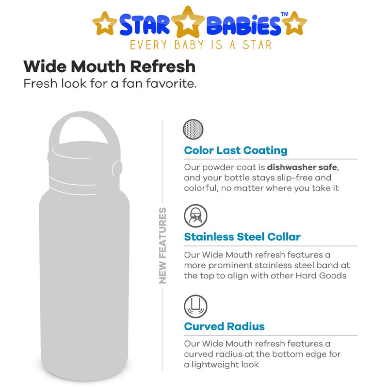 Star Babies - Insulated Stainless Water Bottle - Yellow - 600 ml