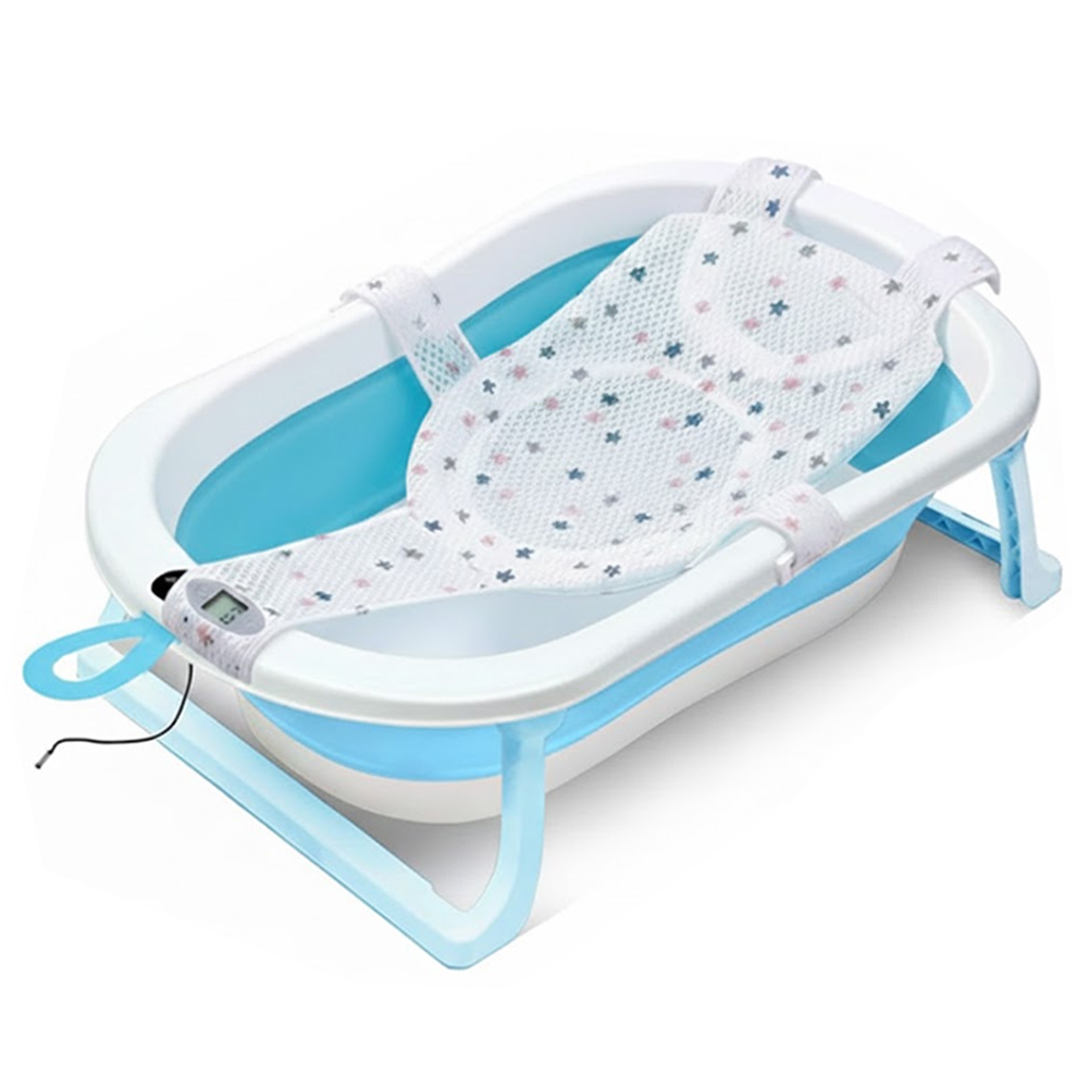 Star Babies - Baby Foldable Bathtub With Digital Thermometer & Bath Support Cushion