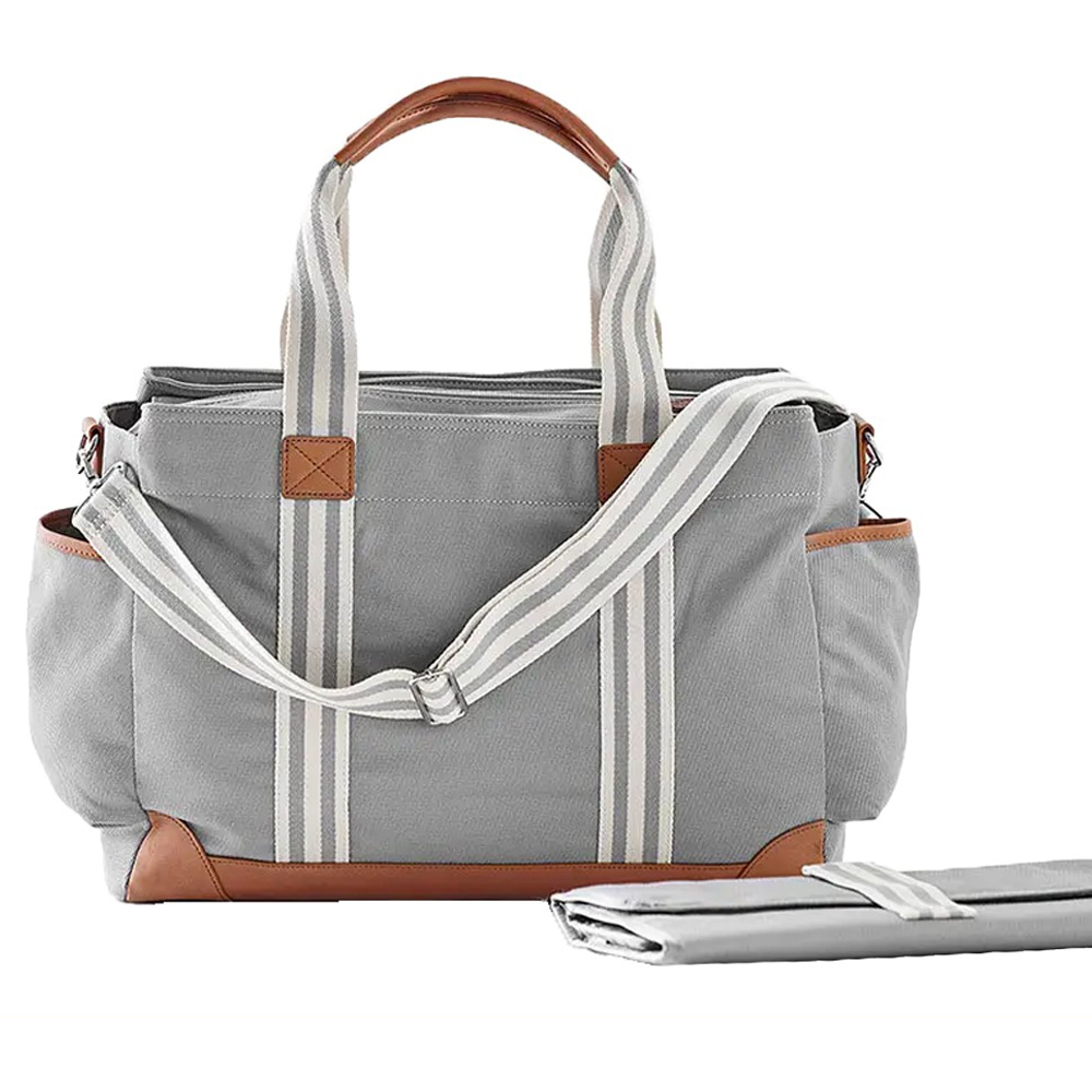 Star Babies - Waterproof Tote Baby Diaper Bag - Grey