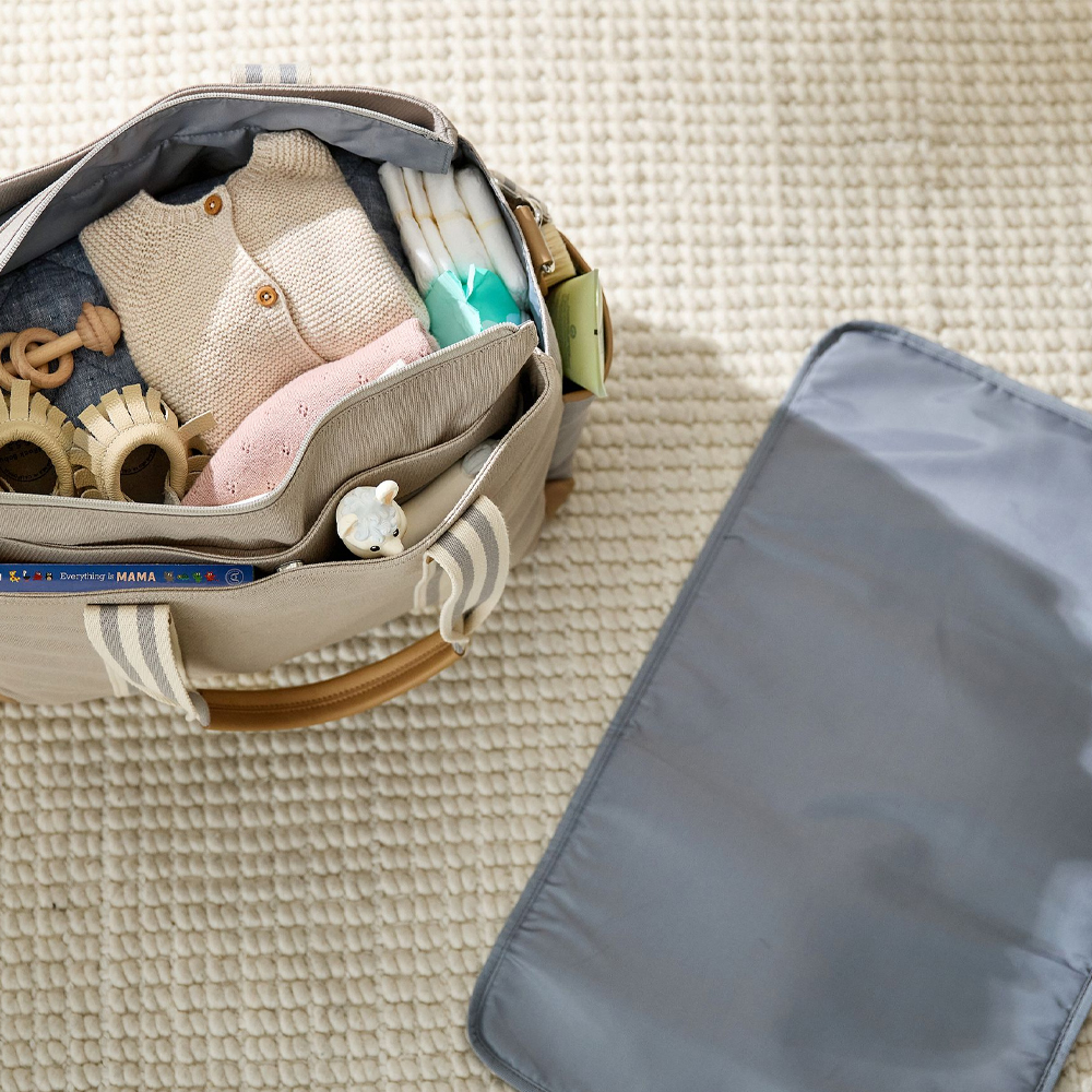 Star Babies - Waterproof Tote Baby Diaper Bag - Grey