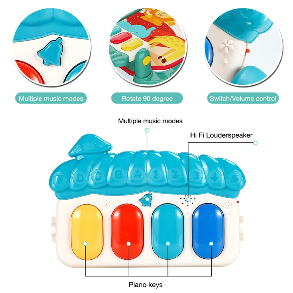 Star Babies - Double-Sided Pedal Piano Activity Playmat - Multicolor