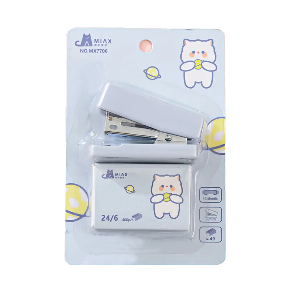 Star Babies - Cartoon Mini Stapler With 400 Staples - Blue