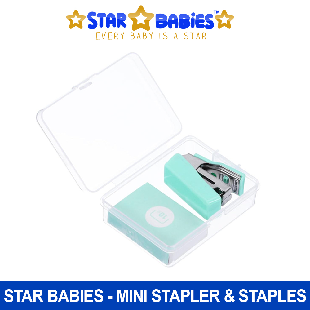Star Babies - Mini Stapler And Staples - Aqua Blue