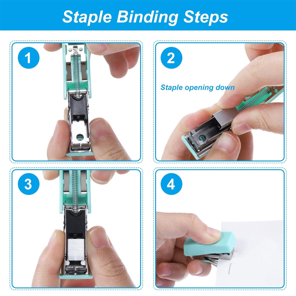 Star Babies - Mini Stapler And Staples - Aqua Blue