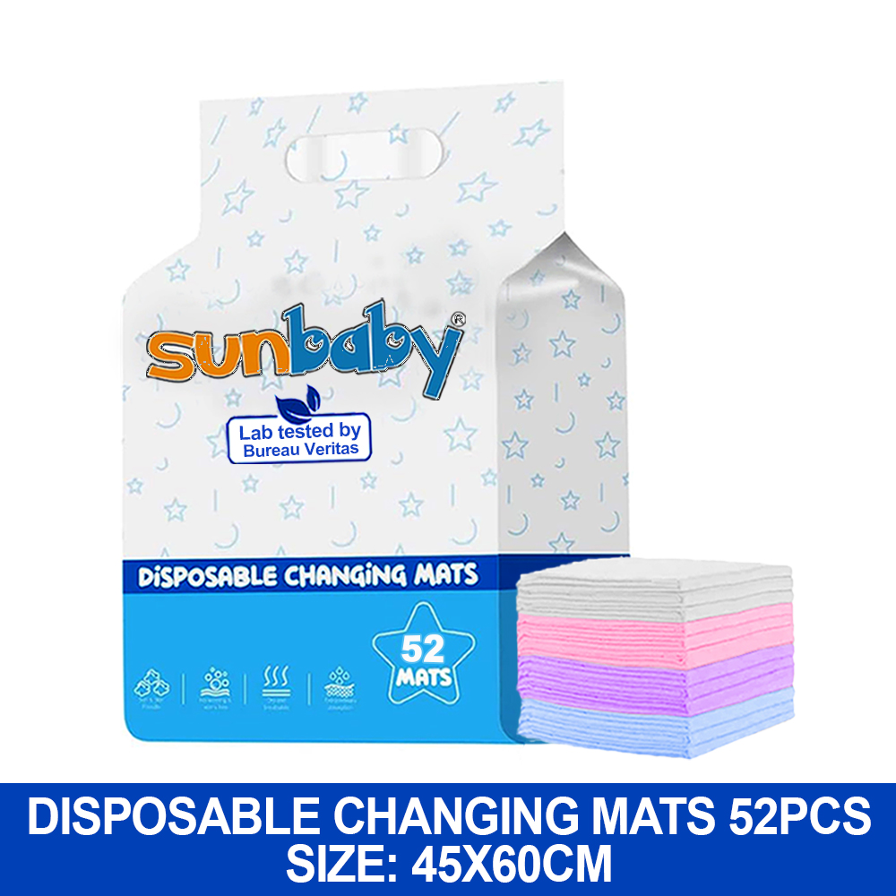 SunBaby - Disposable Changing Mats - Multicolor - 45x60 cm - 52 Pcs