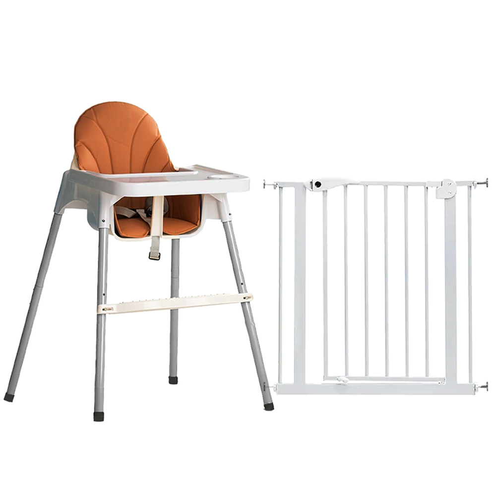 Star Babies - 2-in-1 Baby High Chair & Auto-Close Safety Gate - 75-84cm