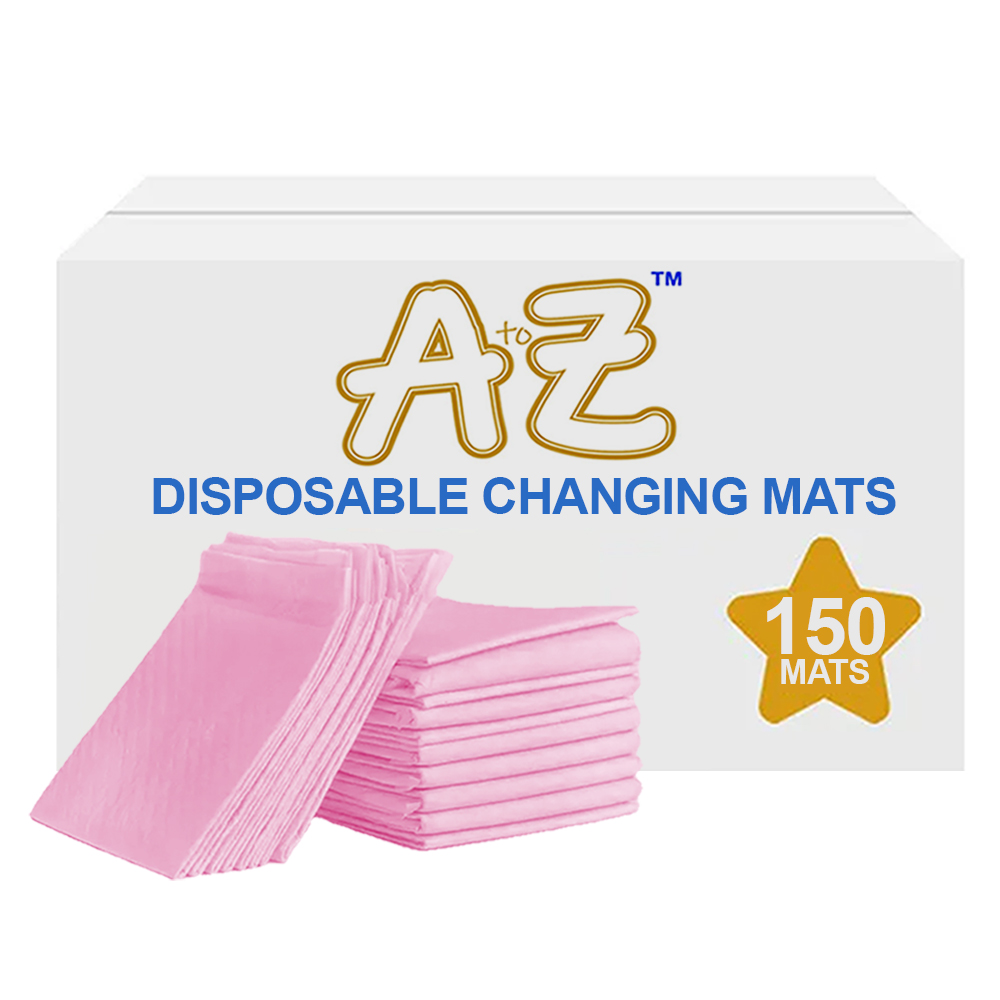 ايه تو زي - حصائر تغيير حفاضات للاستخدام مرة واحدة 45×60 سم - 150 قطعة - وردي