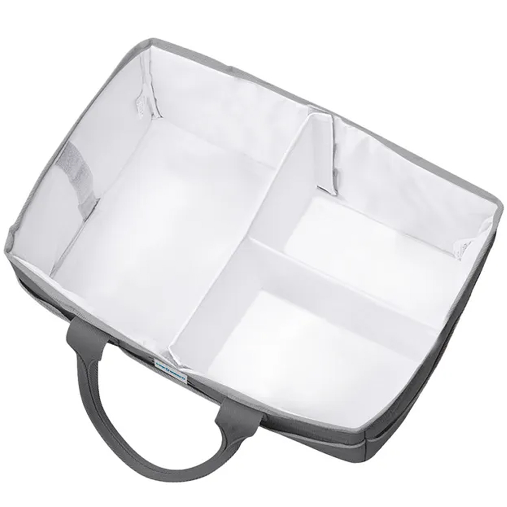 Star Babies - Baby Bedside Crib With Caddy Diaper Organizer - Black/Grey - Pack Of 2