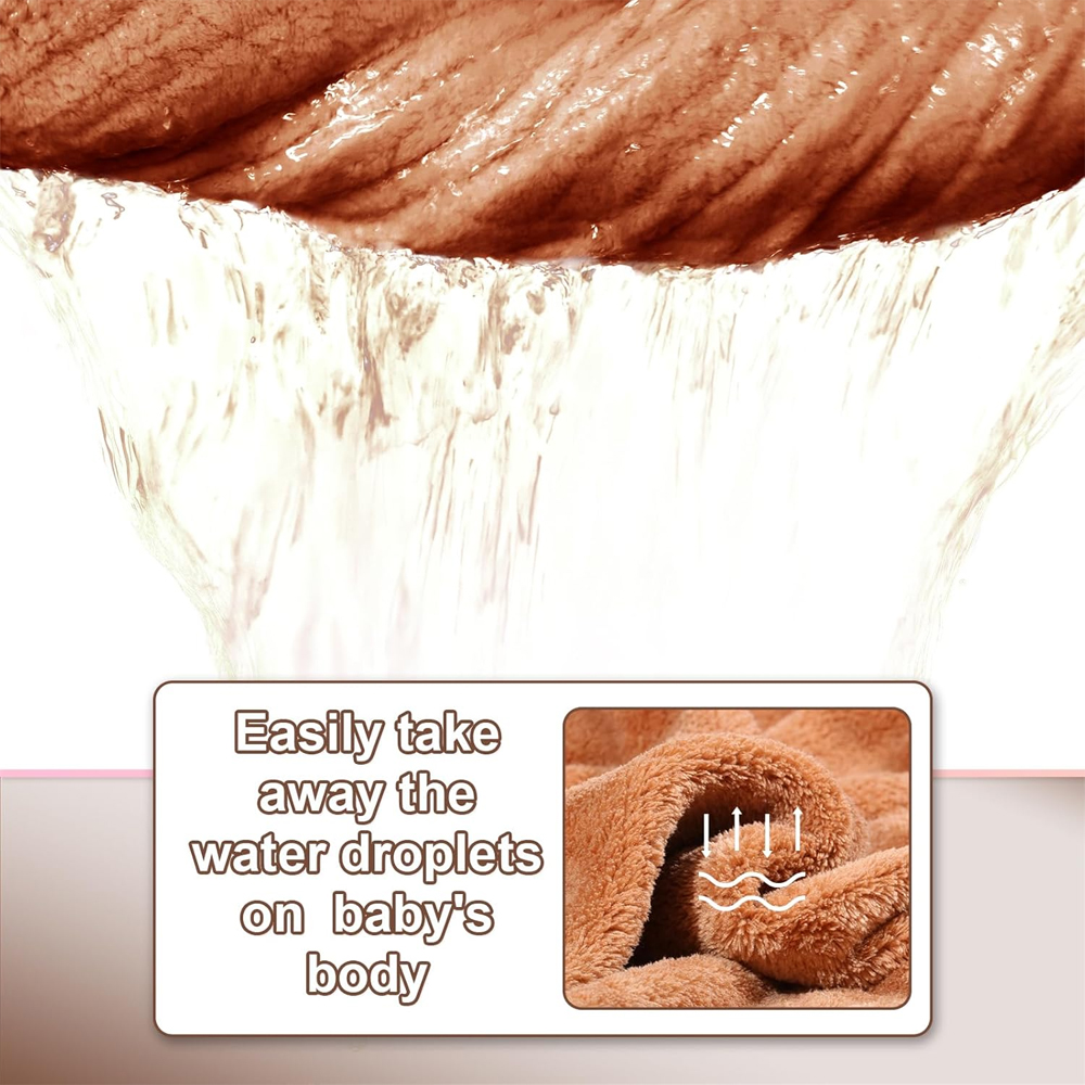 Star Babies - Microfiber Hooded Towel - Brown