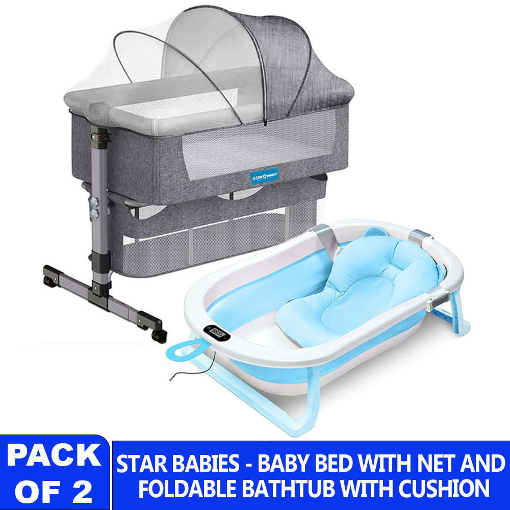 Star Babies - Bedside Crib & Foldable Bathtub & Thermometer