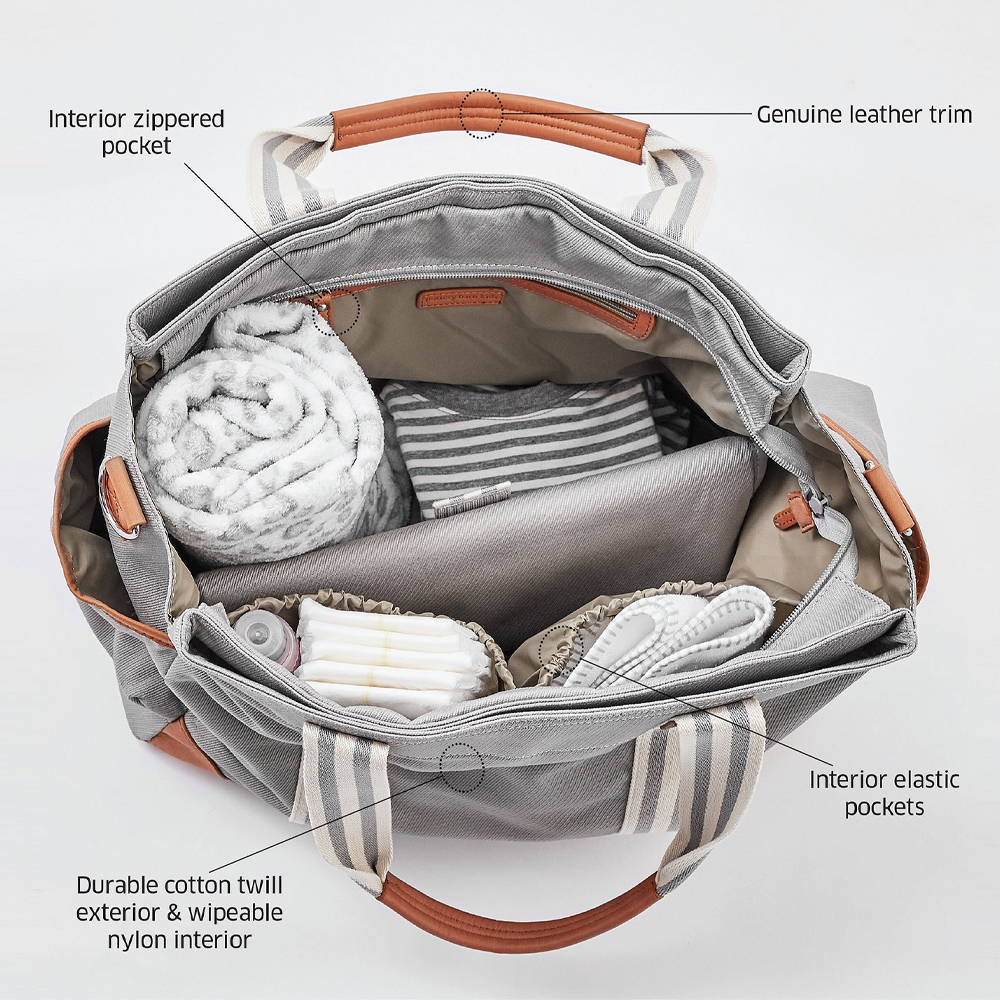 Star Babies - Tote Diaper Bag With Disposable Breast Pad - 20 Pcs