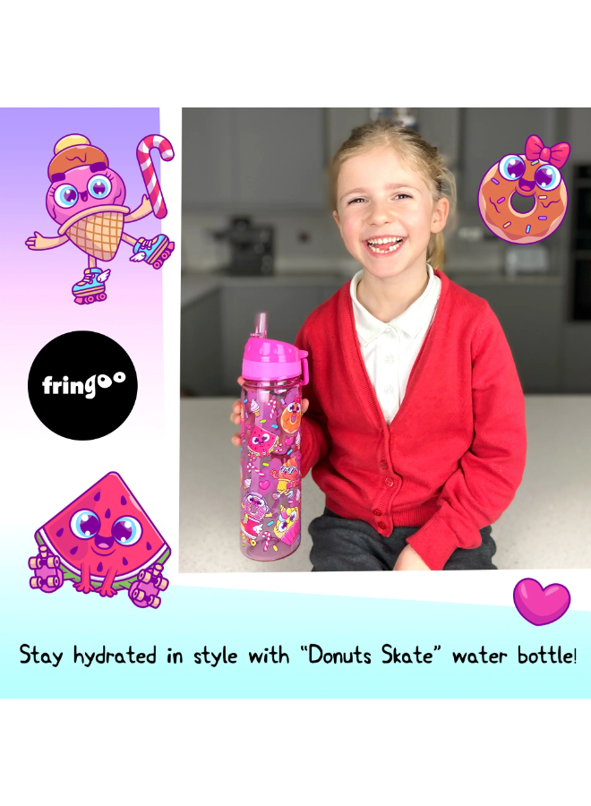 Fringoo - Straw Bottle 650ml - Donuts Skate
