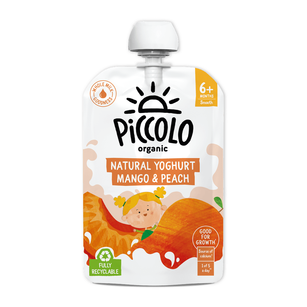 Piccolo - Organic Natural Yoghurt, Mango & Peach Baby Food - 100 gm