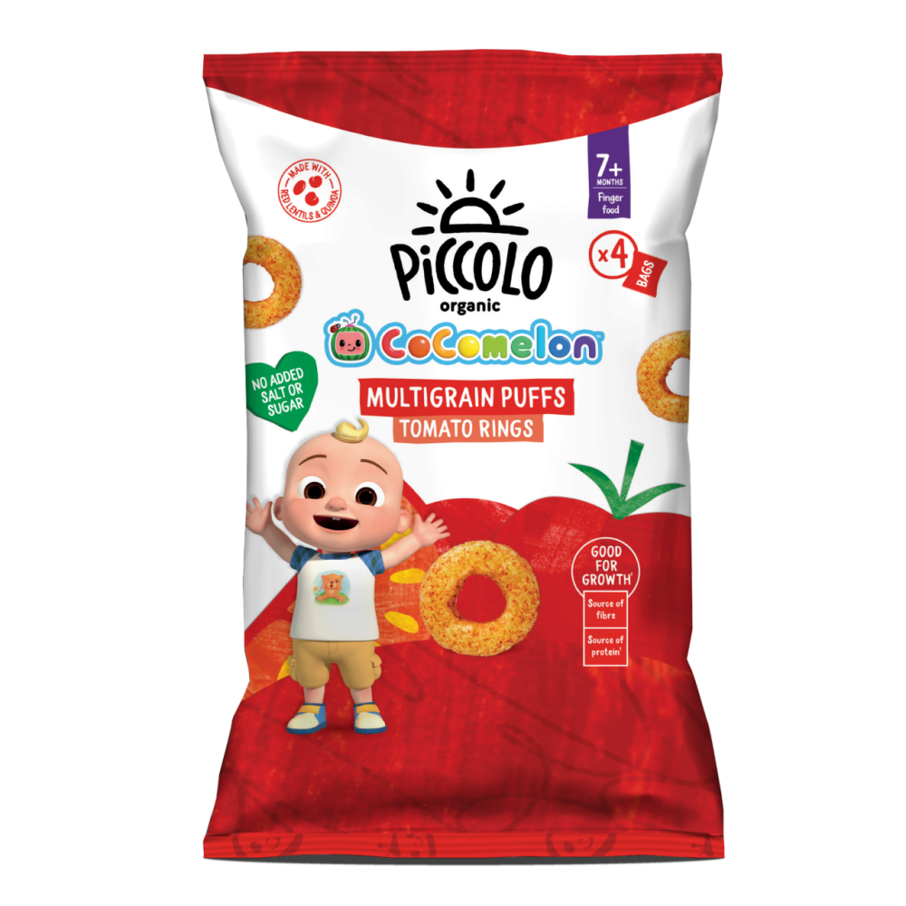 Piccolo - Cocomelon Organic Tomato Rings Baby Finger Food - Pack of 4 - 15 gm