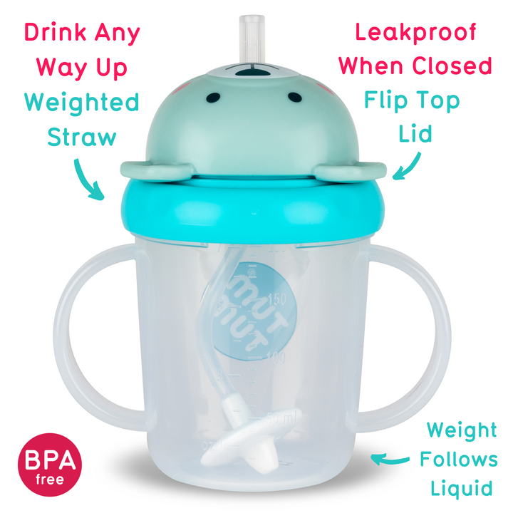 Tum Tum - Series 3 Tippy Up Cup With Straw - Teal - 200ml